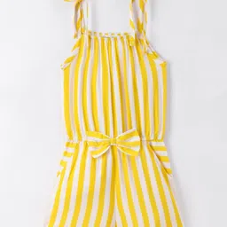 CrayonFlakes Sleeveless Striped Jumpsuit - Yellow-image-34