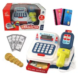 Lumo Brilliant Toys Shopping Time Cash Register Set Toys For Kids, Fun Entertainment Kids Development All-in-1 Cash Register Role & Pretend Play Toy for Kids - Multicolor-picture-28