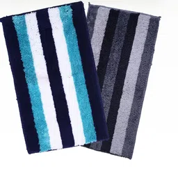 CROWN MATTINGS Blue 1400 GSM Microfibre Bath Rugs-picture-33