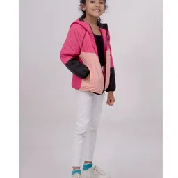 TOONYPORT Full Sleeves Colorblocked Winter Jacket - Pink image 5