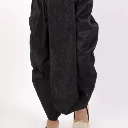 VASTRAMAY Kids Black Embroidered Dhoti image 1