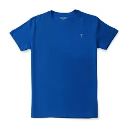 Palm Tree Kids Blue Cotton Regular Fit T-Shirt-image-18