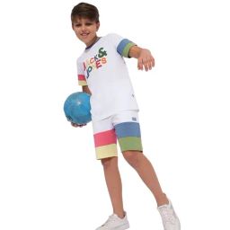 Jack & Jones Junior Kids White Cotton Graphic T-Shirt-picture-48