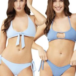 Secrets By ZeroKaata Blue Plain Swimwear Bra Panty Set - Pack Of 2-picture-20