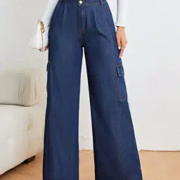 Kotty Blue High Rise Wide Leg Jeans-picture-48