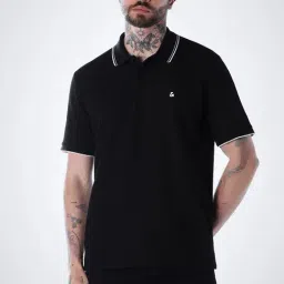 Jack & Jones Black Regular Fit Polo T-Shirt image 4