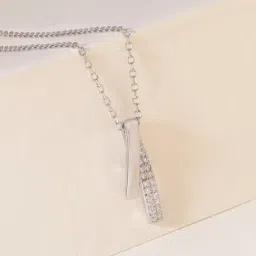 Touch925 Silver Sleek Dual Bar Locket Chain Necklace for Women-image-81