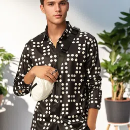 SZN Men Regular Fit Polka Dots Casual Shirt-picture-21