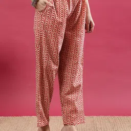 Polyglot Women Printed Regular Kurta with Salwar & With Dupatta image 3