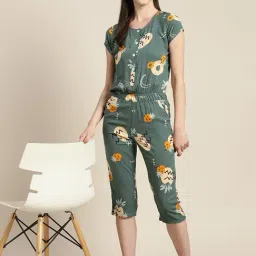Sweet Dreams Green Printed Jumpsuit image 4