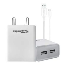 Portronics Adapto 66 POR-1066 2.4A Dual USB Ports Charging Adapter (White)-picture-31