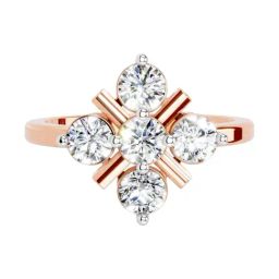 Sparkles Lab Grown Diamond 14k (585) Rose Gold Ring for Women-picture-15