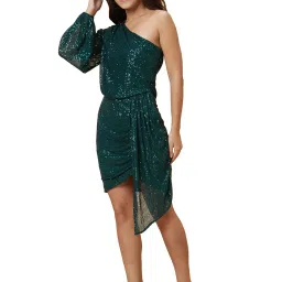 Globus Green Embellished Bodycon Dress image 3