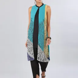 Aurelia Turquoise Printed Shrug image 1