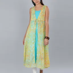 Aurelia Yellow Printed Shrug image 1