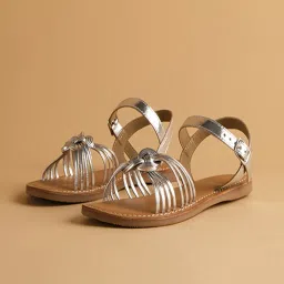 Eridani Women's Tangle Silver Ankle Strap Sandals image 3