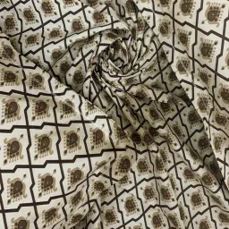 BELLA CASA Cuddle Floral Brown 150 TC Cotton Bedsheet with 1 Pillow Cover image 3