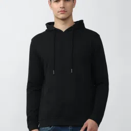 Van Heusen Sport Black Regular Fit Hooded SweatShirt image 1