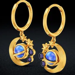 Joyalukkas 22k Astral Harmony Gold Earrings for Women & Girls-image-79