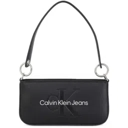 CALVIN KLEIN Fashion Black Logo PU Shoulder Bag-picture-16