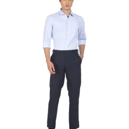 Arrow Blue Cotton Slim Fit Printed Shirt image 4