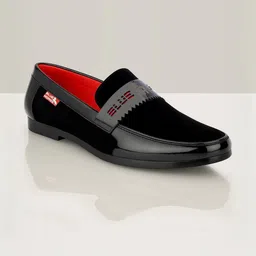 Blue Horse Black Patent Leather Casual Shoes-picture-38