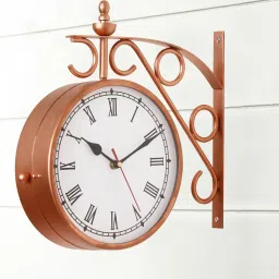 CHRONIKLE Copper Rose Gold Iron Wall Clock image 3