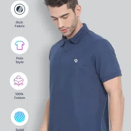 Lux Nitro Dark Blue Regular Fit Polo T-Shirt image 3