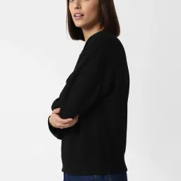 Forever 21 Black Regular Fit Sweatshirt image 3