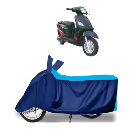 Auto Pearl Two Wheeler Cover for Hero Electric Electric NYX e5 BS6 - Cyan, Blue-picture-47