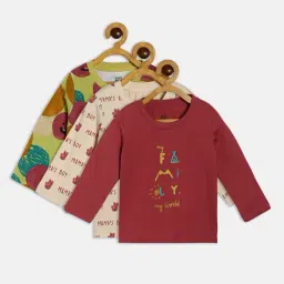 MINIKLUB Kids Multicolor Printed Full Sleeves T-Shirt (Pack Of 3)-picture-13