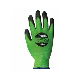 Traffi Work Gloves Black & Green Elastane Glass Fibre HPPE Nylon Polyester Cut Resistant Size 9, TG5010 : A-TG5010-GR-9 (1 Pair)-picture-13