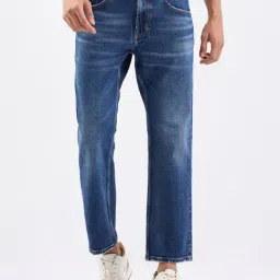 Spykar Dark Blue Cotton Regular Fit Jeans-image-57