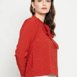 MADAME Red Printed Shirt image 3