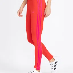 Adidas Red Striped Slim Fit High Rise Tights image 3