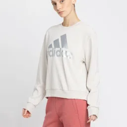 Adidas Beige Printed Pullover image 3