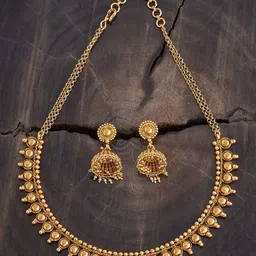 Kushal's Fashion Jewellery Gold-Plated Antique Jewellery Set-picture-12
