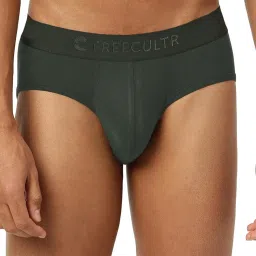 Freecultr Sable Black & Avocado Green Comfort Fit Briefs - Pack of 2 image 3