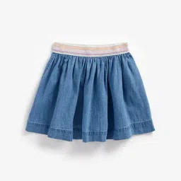 Mothercare Kids Blue Solid Skirt-image-16