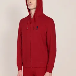 U.S. Polo Assn. Red Cotton Regular Fit Hooded Sweatshirt image 3