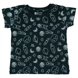 Bodycare Kids Dark Green Printed T-Shirt-image-4