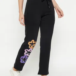 MADAME M Secret Black Printed Trackpants image 3