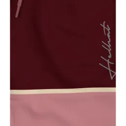 HELLCAT Kids Maroon Color Block Shorts image 3