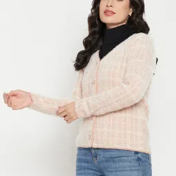 MADAME Peach Printed Cardigan image 3