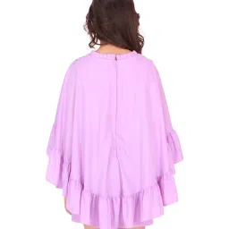 Cutecumber Kids Purple Floral Print Dress image 2