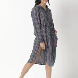 RAREISM Multi Cotton Striped Dress image 3