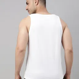 Bushirt White Printed Cotton Vest image 2
