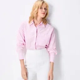 Cover Story Pink Striped Shirt-image-79