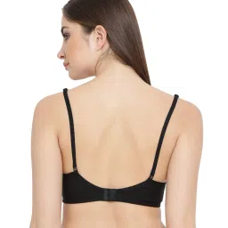 Clovia Black Non-Wired Non-Padded T-Shirt Bra image 2