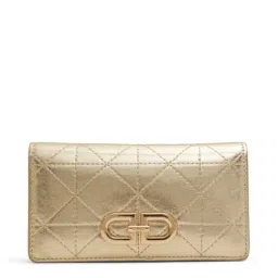 Aldo Nanalet Golden Synthetic Quilted Bi-Fold Wallet-image-23